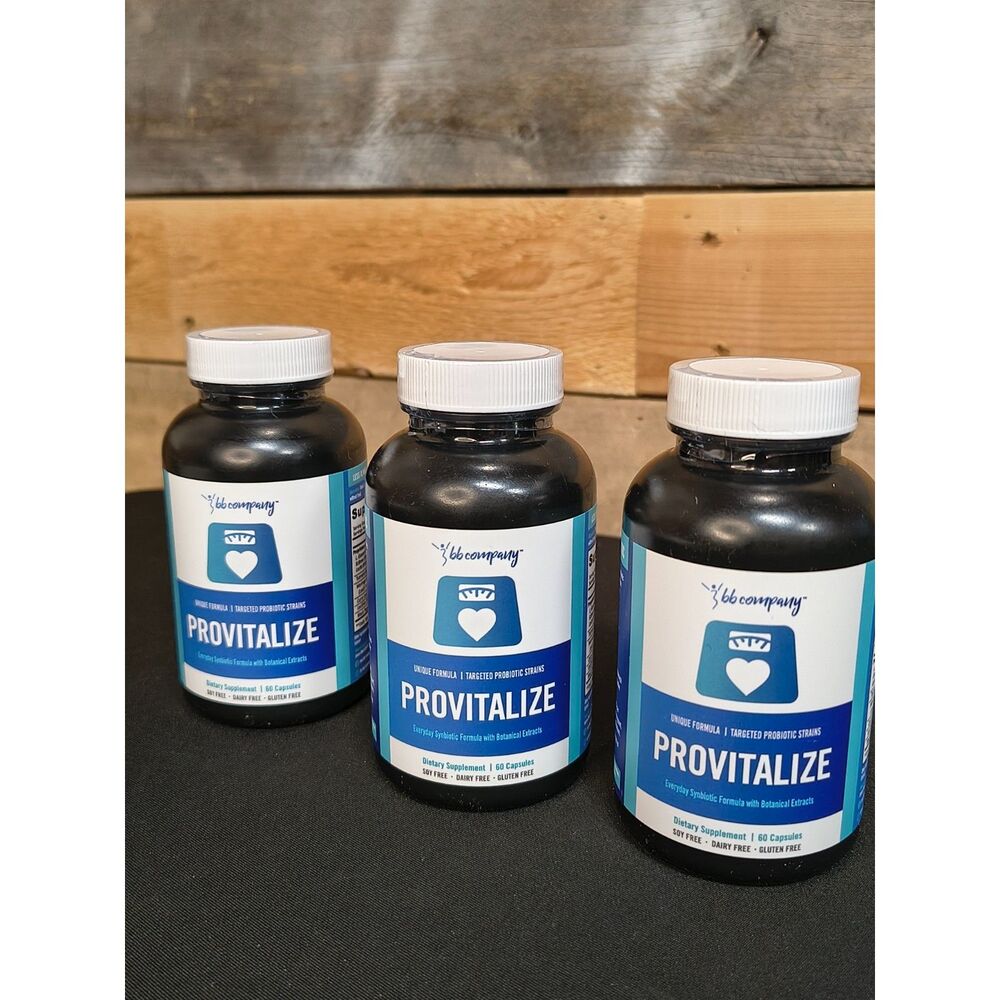 New Sealed - BB Company Provitalize Lot of 3, 60 Capsule Bottles - Exp. 05/2027